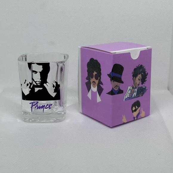 Set of 4 PRINCE Shot glasses/ Matching Gift boxes - Picture 5 of 5